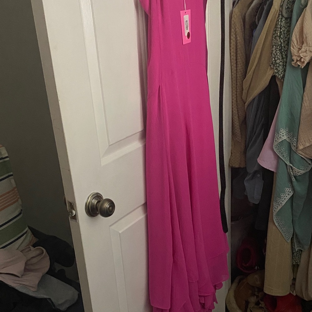 Amanda Uprichard Vibrant Pink Midi Dress